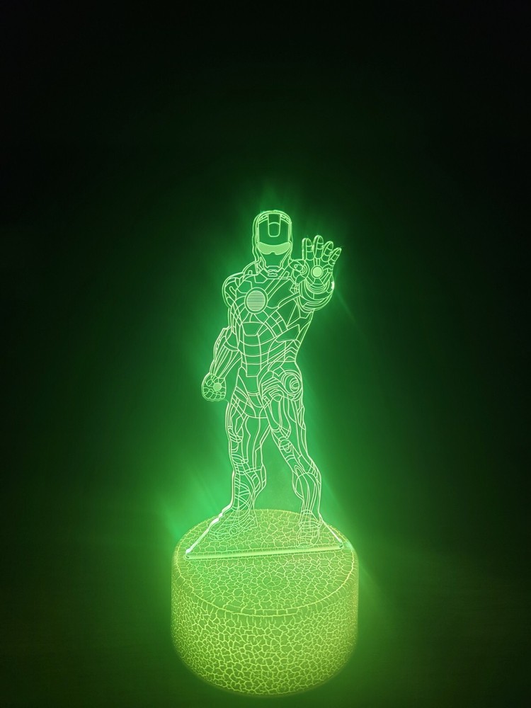 3d lamp illusion Iron man Comics