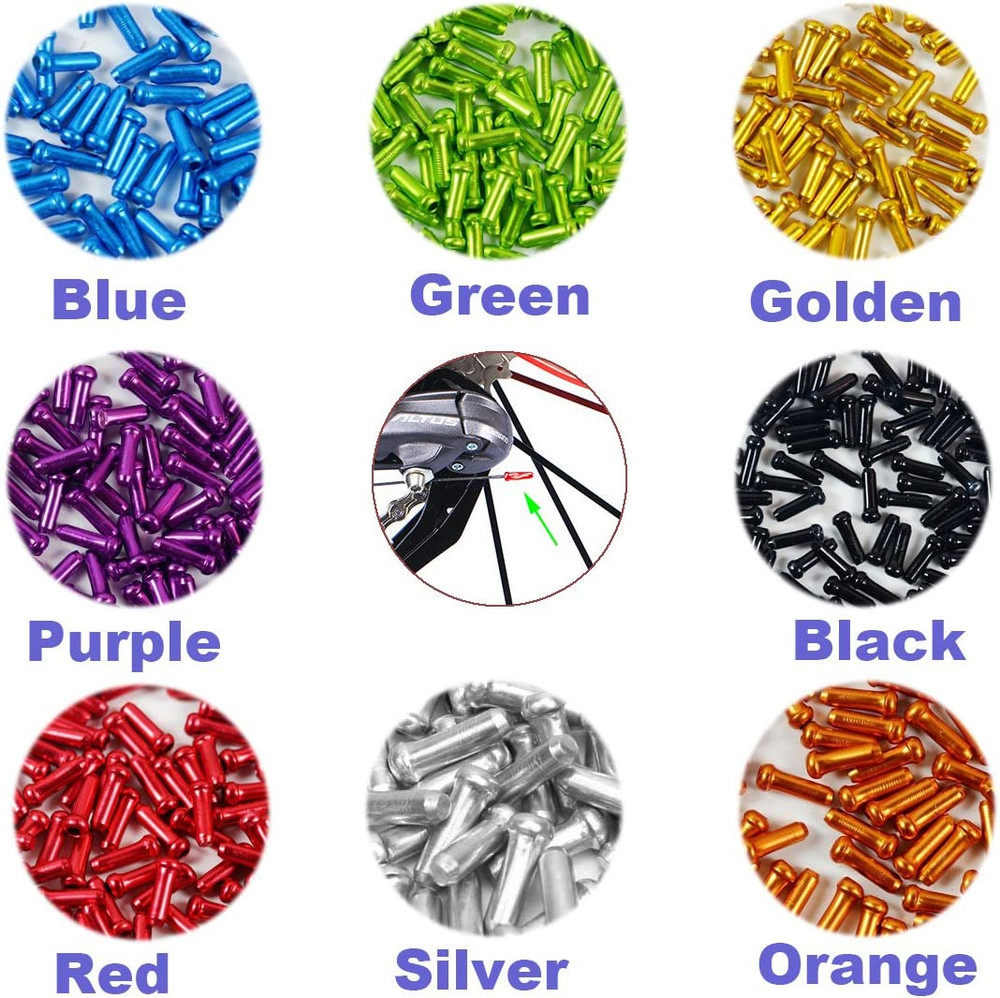 80 PCS Cable End Crimps: Bike Cable End Caps