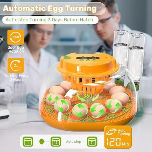 Incubators for Hatching Eggs, Egg Incubator with Automatic Egg Turning and Humid