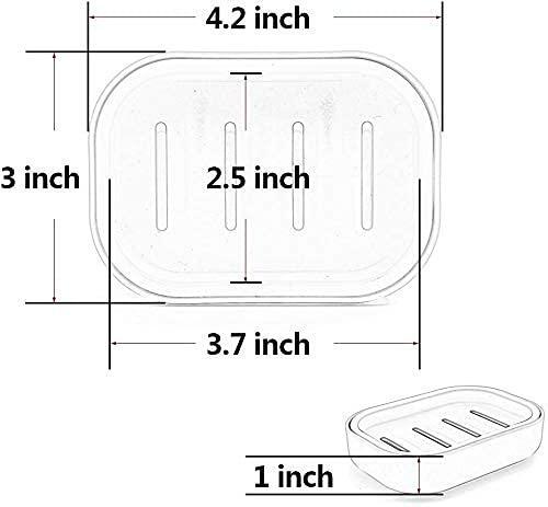 UVIVIU PP Plastic Box Dish, Container, Keeps Soap Dry,Easy Cleaning,Drain,White