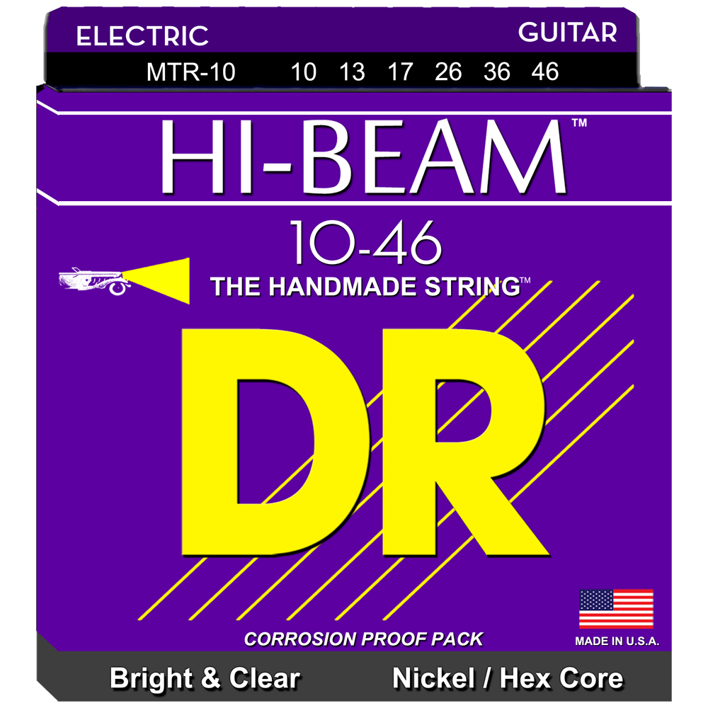 6 Sets! DR Strings MTR-10 Hi-Beam Nickel Electric Medium 10-46