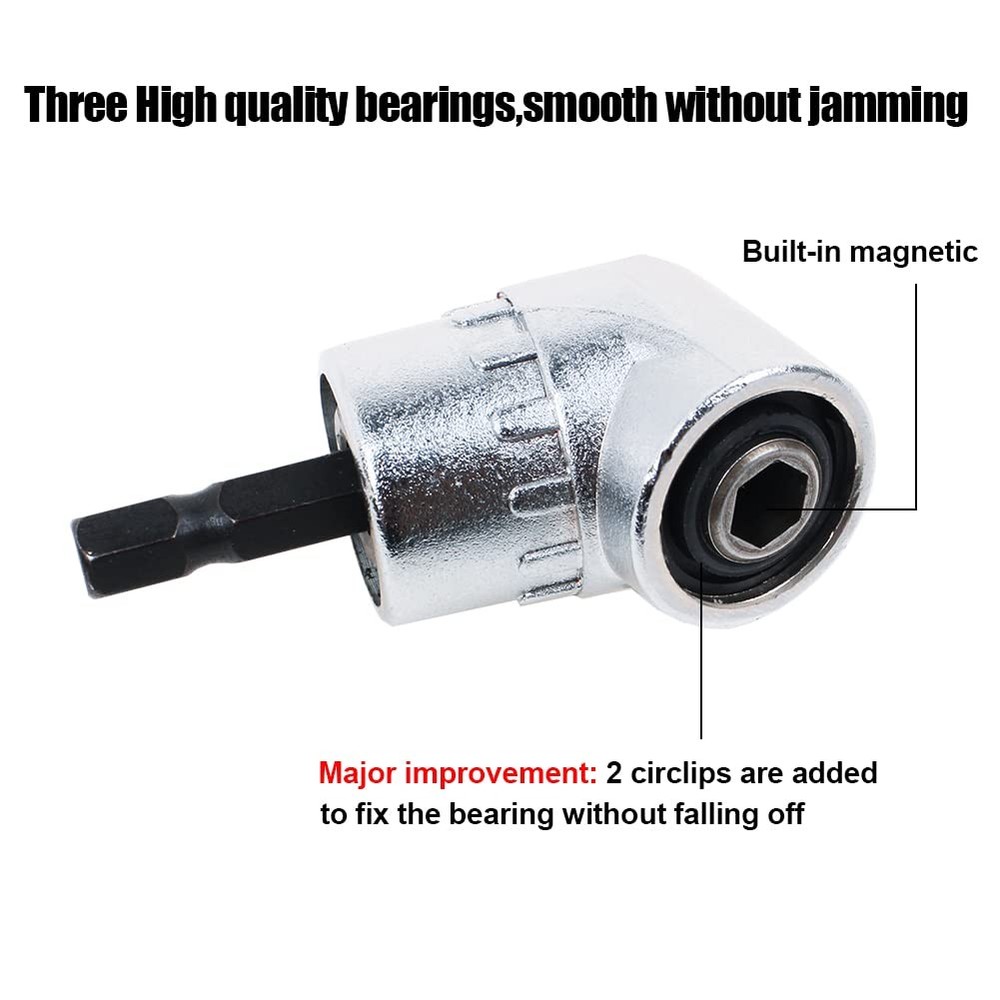 AUTOTOOLHOME Right Angle Drill Driver 105 Degree Silver