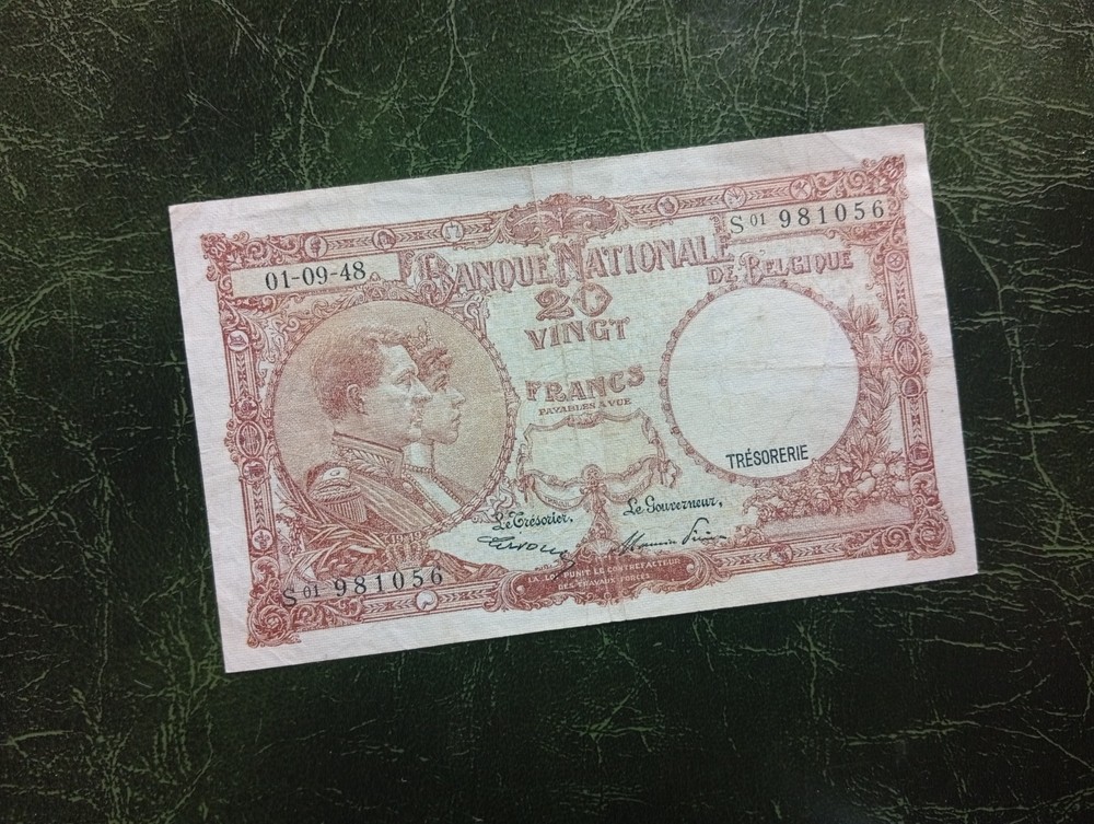 BELGIUM Banknotes, 20 Francs 1948