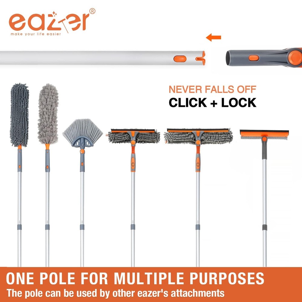 eazer Professional Window Squeegee, 2-in-1 Rotatable EA1616-PS2, Orange