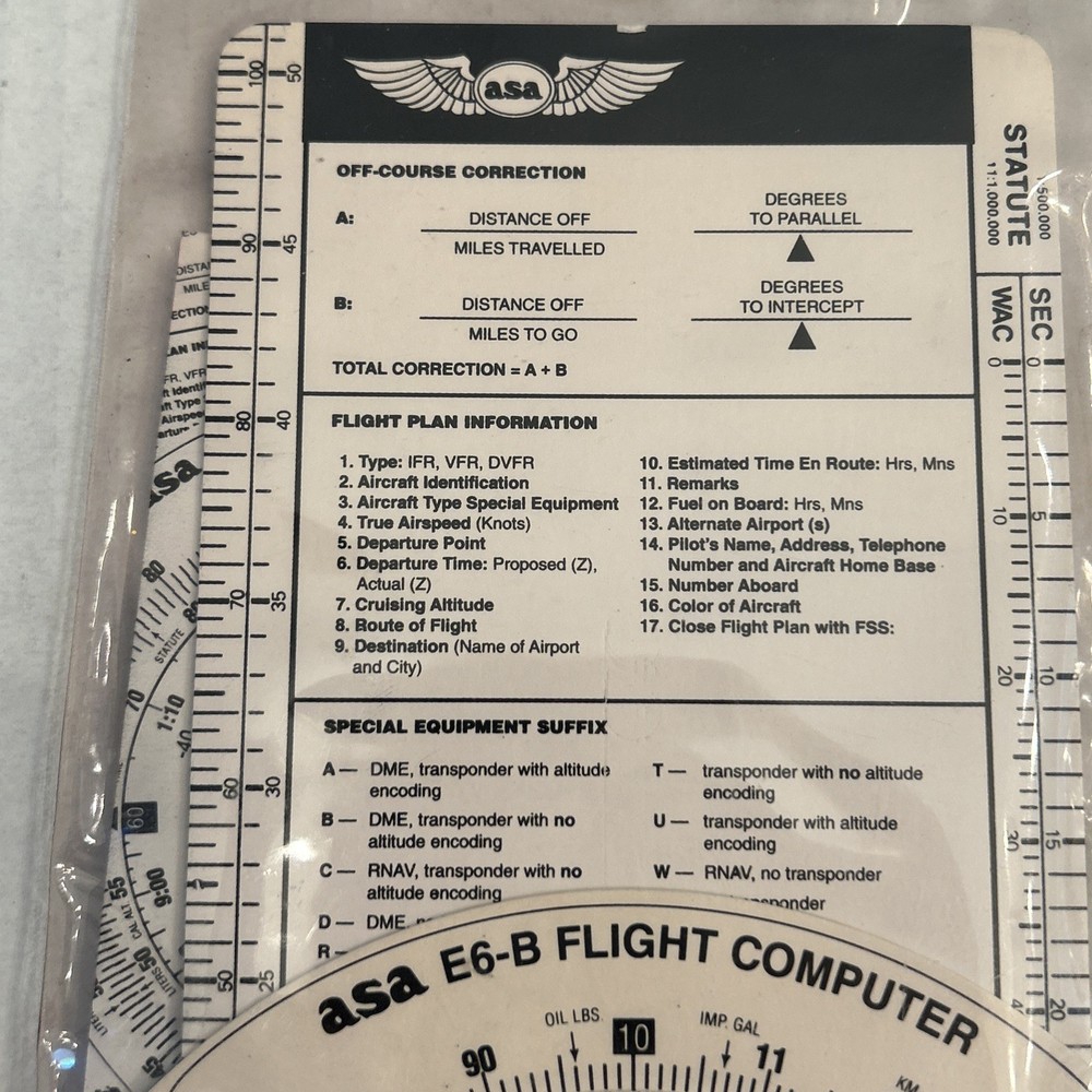 ASA E6-B Aviation Paper Flight Computer