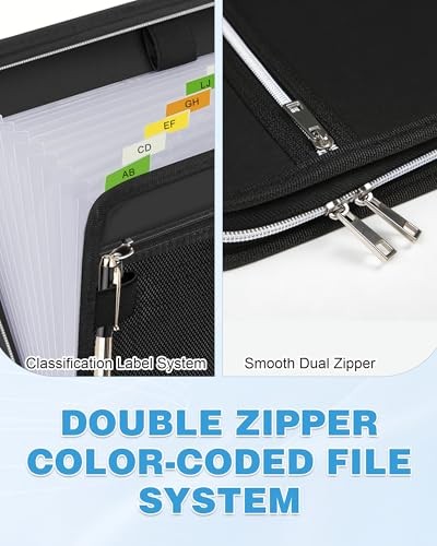 Fireproof Important Document Organizer Folio Folder - Expanding Upgraded