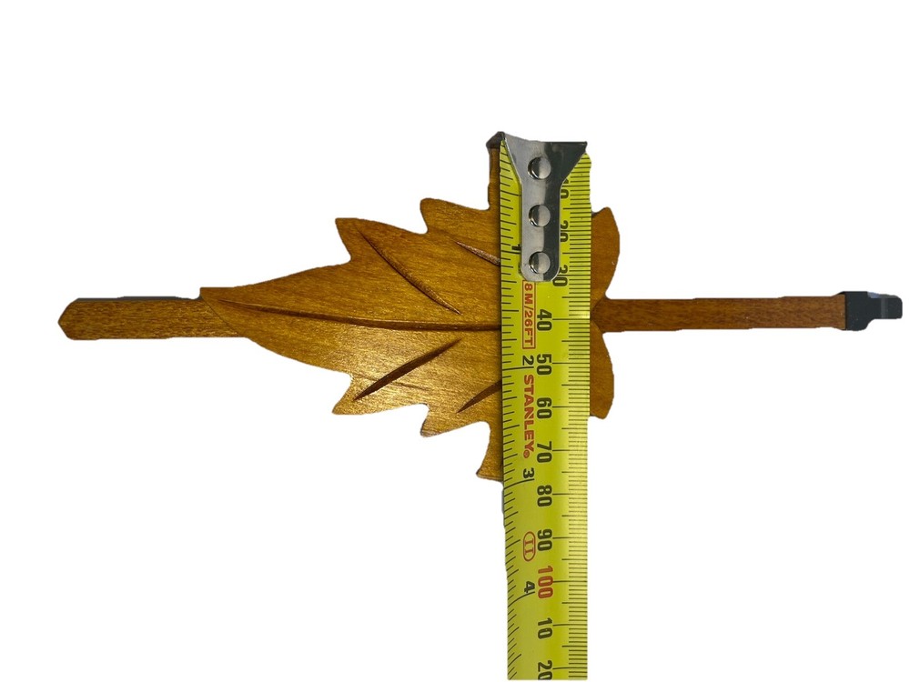 Cuckoo Clock Genuine Brown Maple Leaf Pendulum Black Forest 7"x 3"