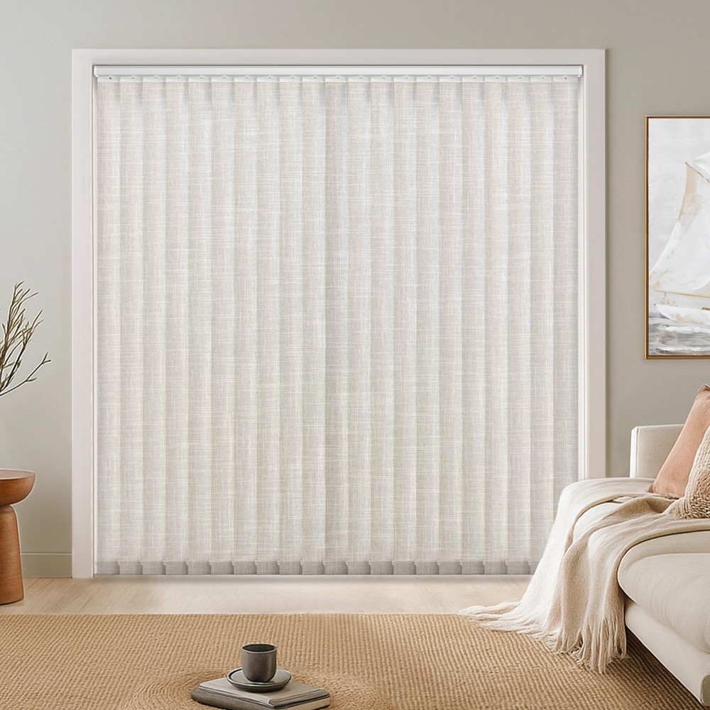 Light Filtering Vertical Blinds Replacement Slats – Polyester Fabric for Slid...