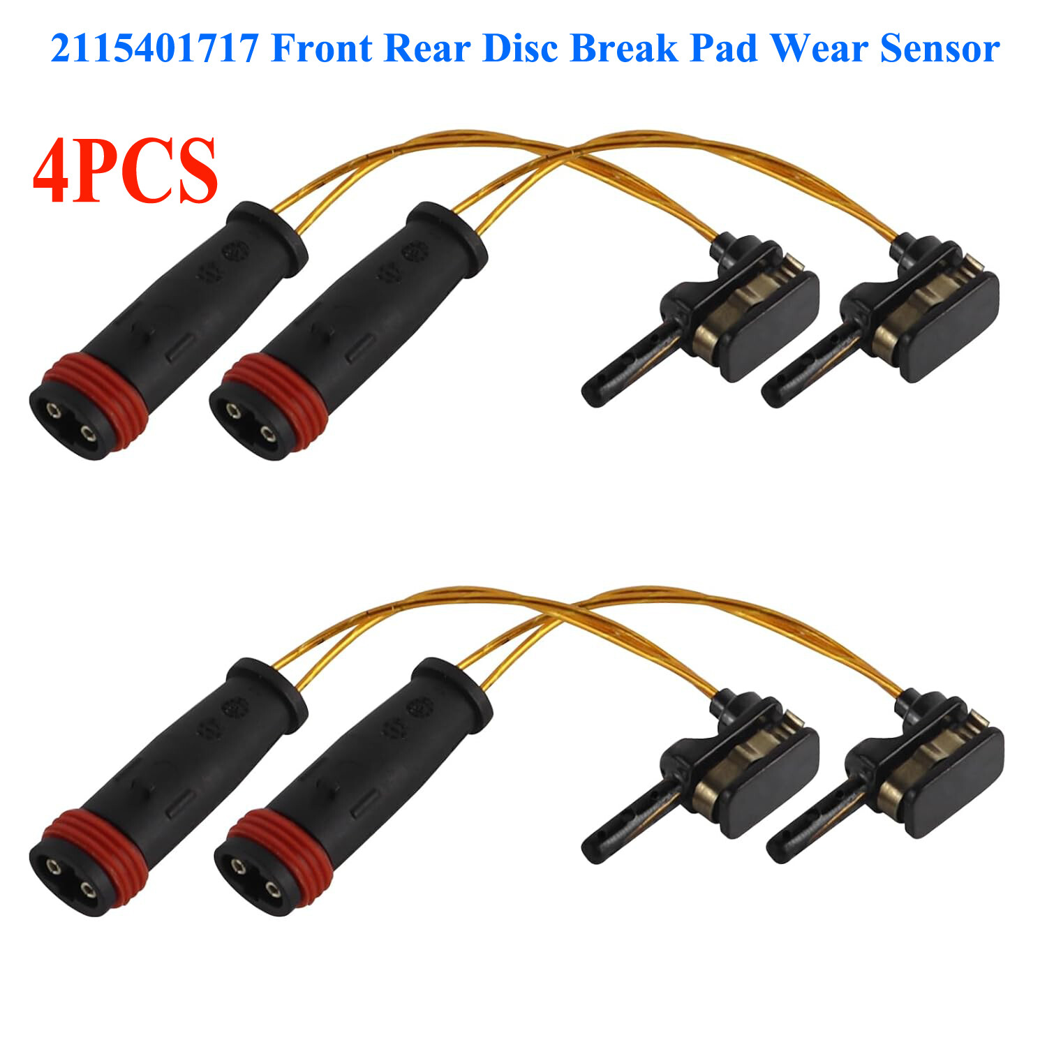 4pcs Front Rear Brake Pad Wear Sensor Kit for Mercedes Benz W211 W220 2115401717