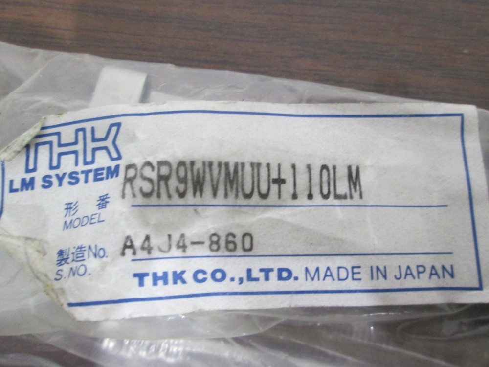 THK, RSR9WVMUU+110LM, Linear Guide Rail w/ Block, New