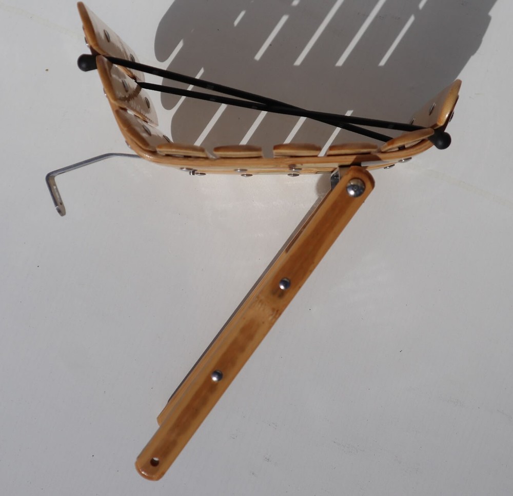 Custom Bamboo Bicycle Front Rack With Bungee Cords