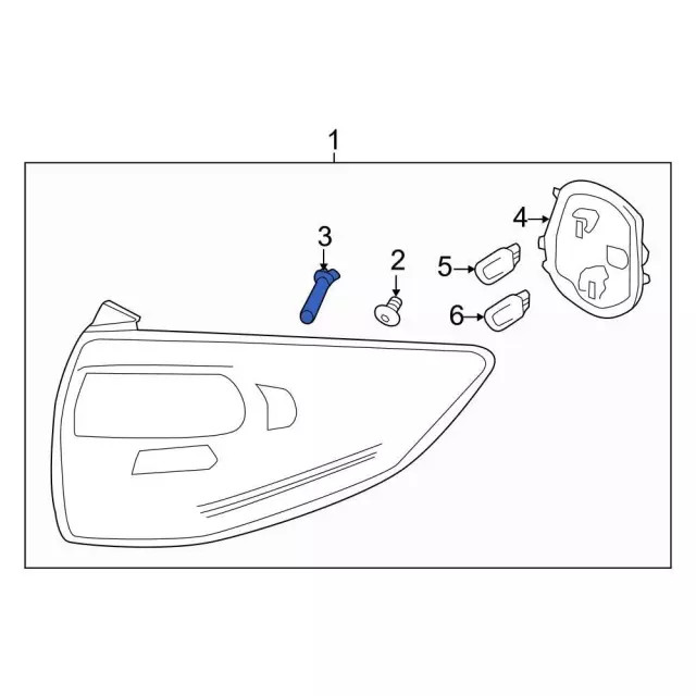 Genuine Tail Lamp Assembly Retainer Nut W711442-S300