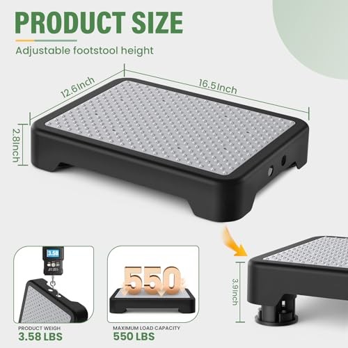 SOYO Mobility One Step Stool, Heavy Duty Non-Slip Platform for Elderly