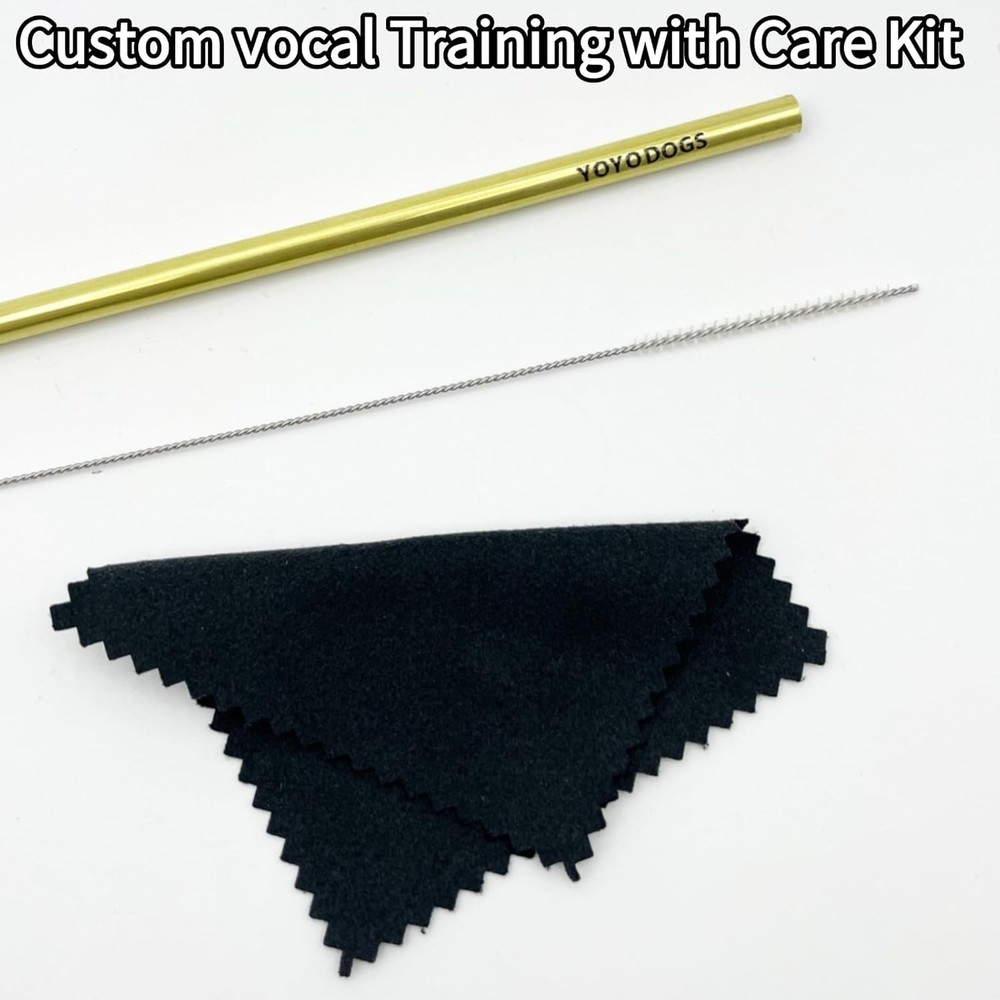 Effortless Vocal Training with Portable Solid Brass Singing Straws - 2.89 oz