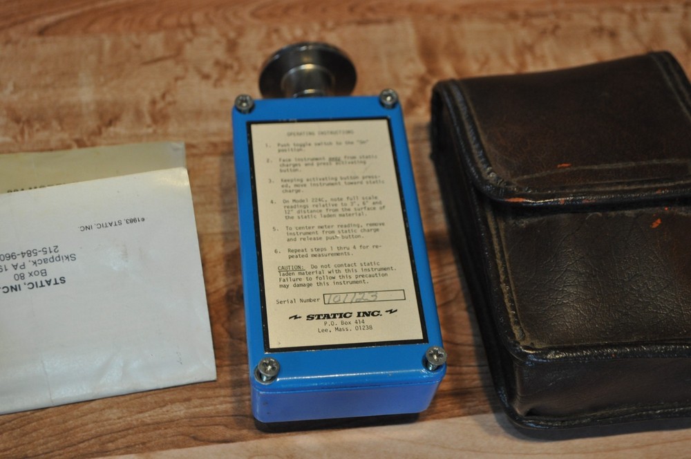 STATIC INC 25,000 VOLT ELECTROSTATIC STATIC VOLTAGE VOLT METER 224CL 5KV 25 KV