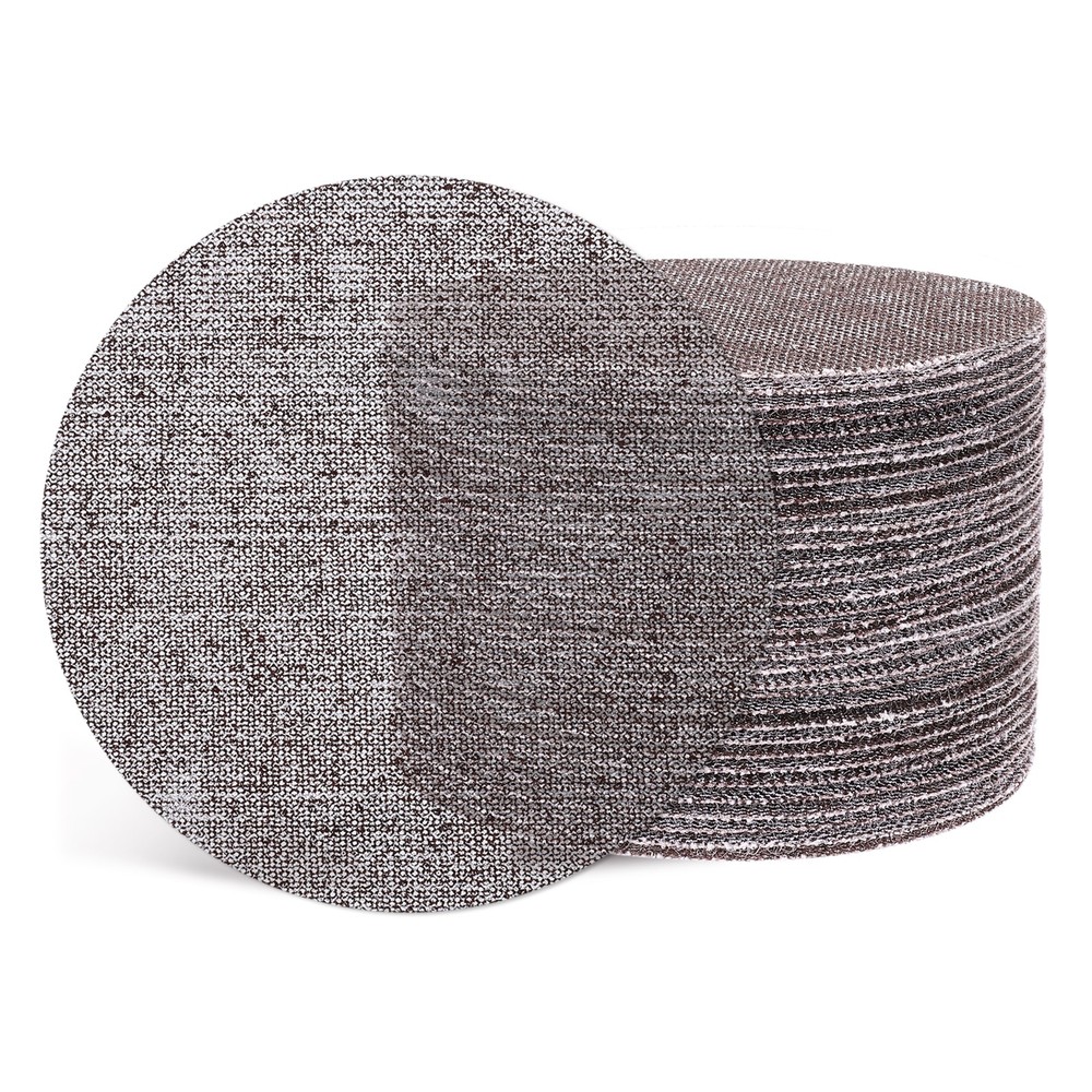 50 Pcs 6 Inch 80 Grit Hook and Loop Grid Sanding Discs
