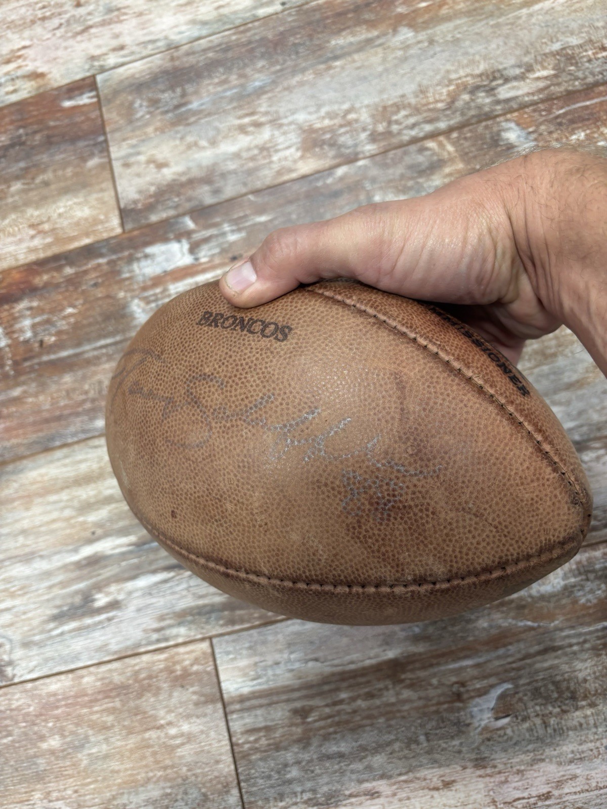 2006 Denver Broncos Team Stamped Practice Used NFL Wilson The Duke Football