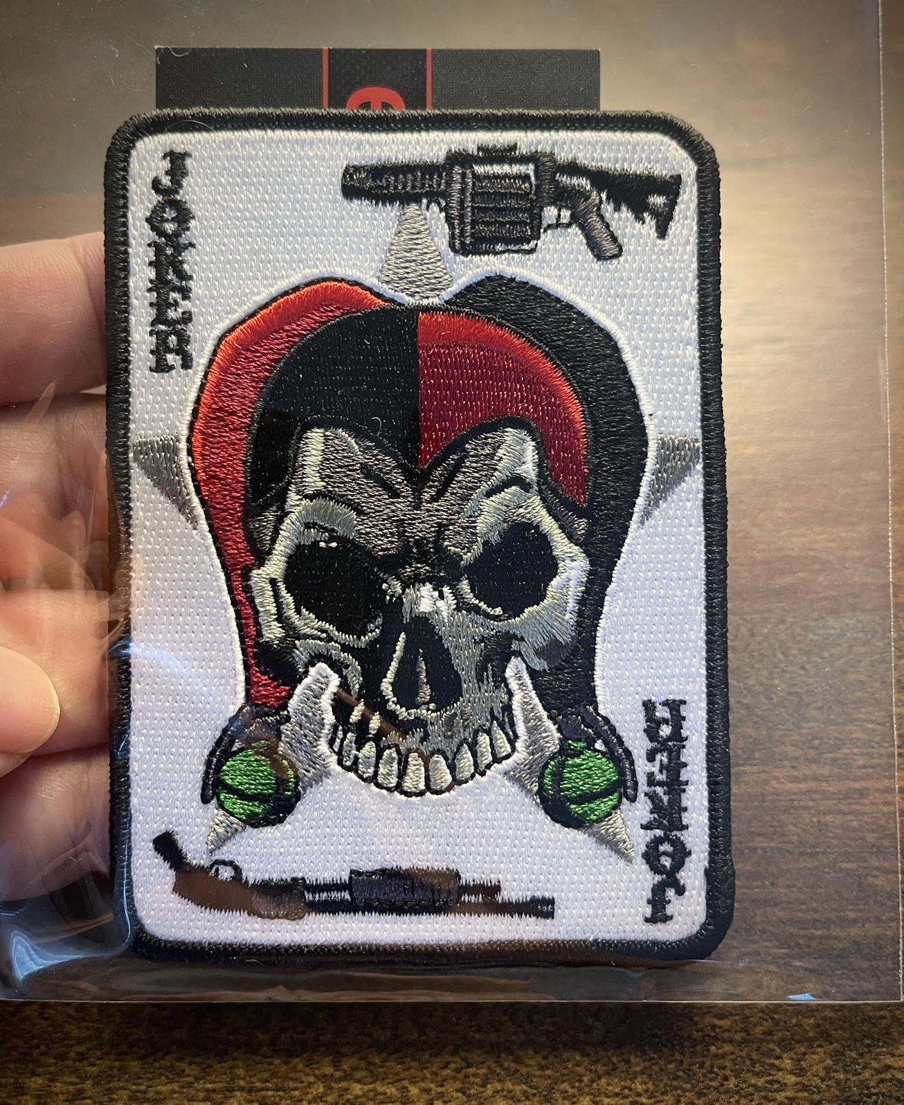 The Joker Skull Tactical Morale Patch, Exclusive Morale Limited, Embroidered