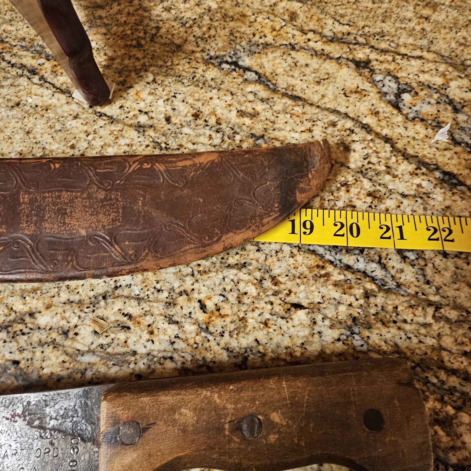 Vintage Collins & Co. Legitimus No 13 Large Knife With Sheath USA