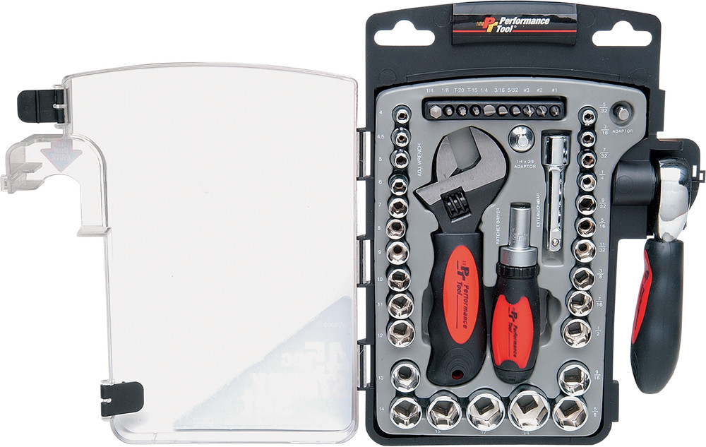 PERFORMANCE TOOL Stubby Tool Set - 45 Piece W39000