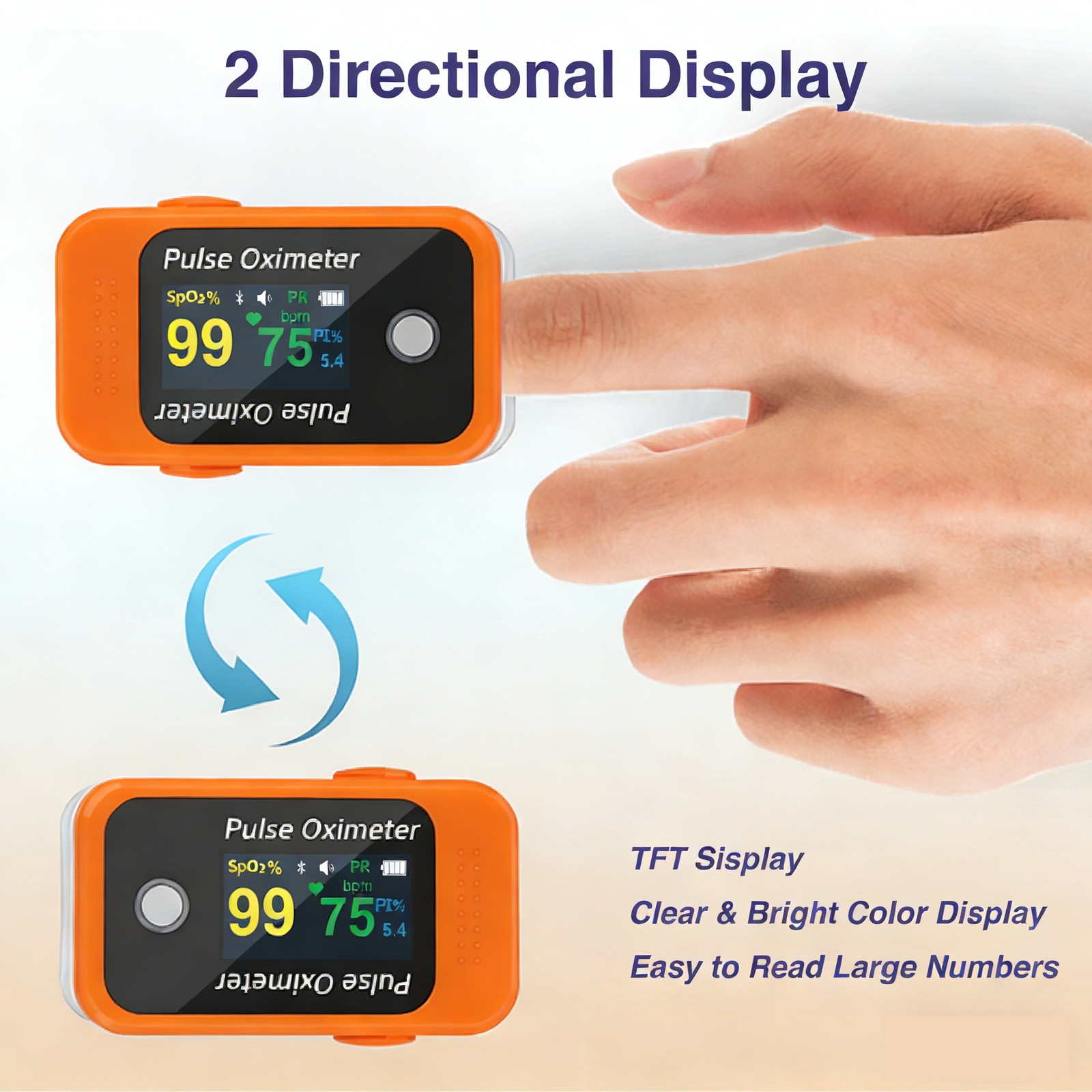 Accurate Pulse Oximeter BM1000C Blutooth Pulse Rate Spo2 Monitor Finger Oximetro