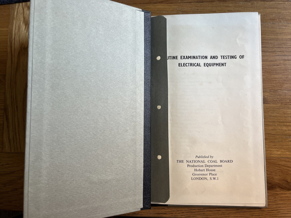 Routine Examination & Testing Electrical Equipment Handbook (1955) Coal Board