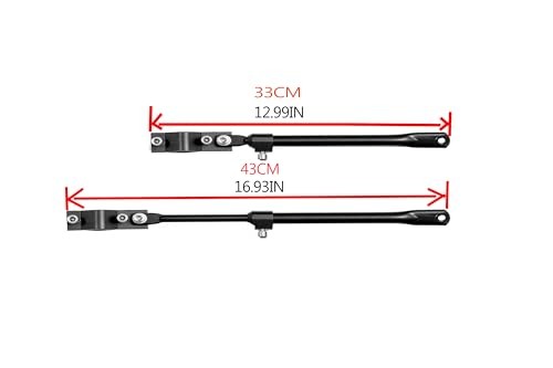 Two Side Support Bars for Rear Bike Rack, Adjustable Length, Includes Two