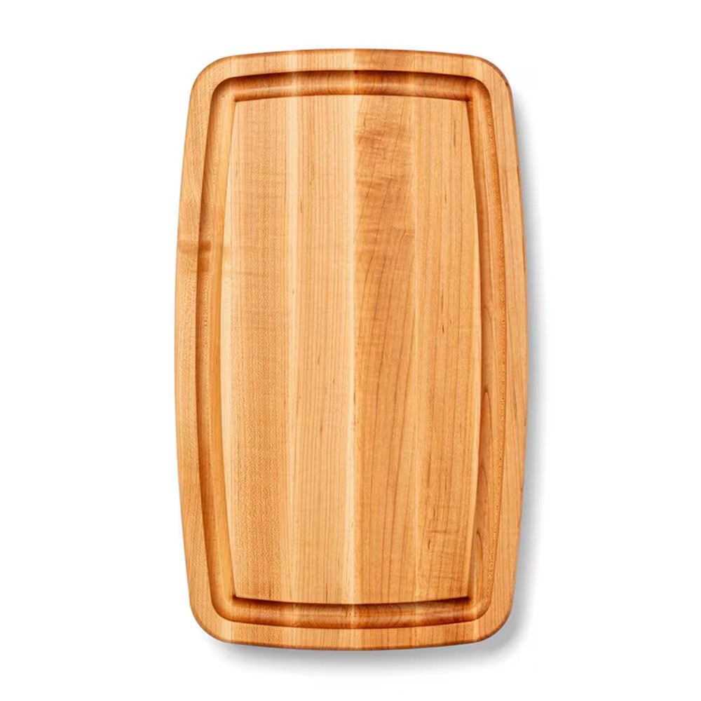 18 In. X 11 In. Rectangular Wooden Edge Grain Cutting Board