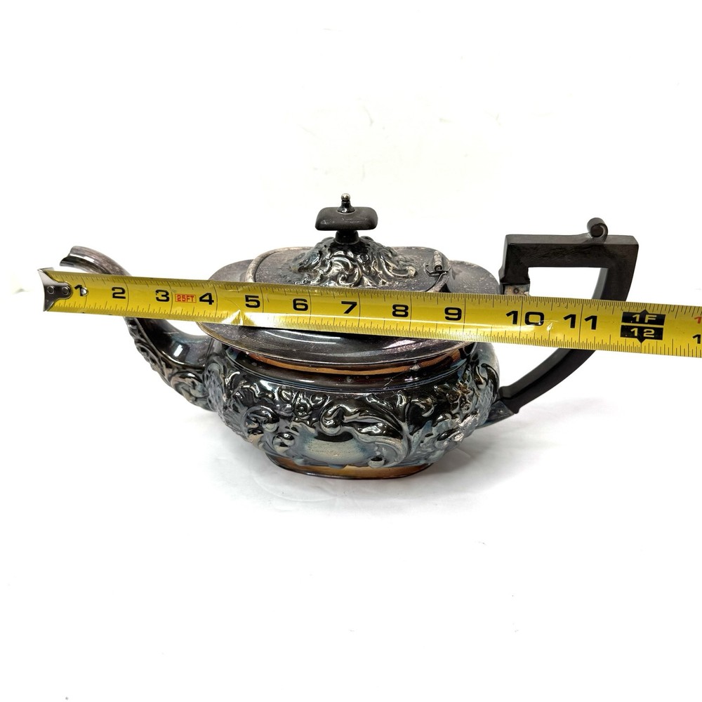 4 pcs Vintage Sheffield Fluted Coffee Tea SET silver plate England EPNS