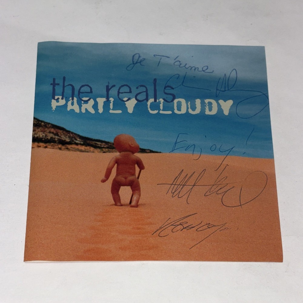 The Reals Partly Cloudy SIGNED CD Booklet