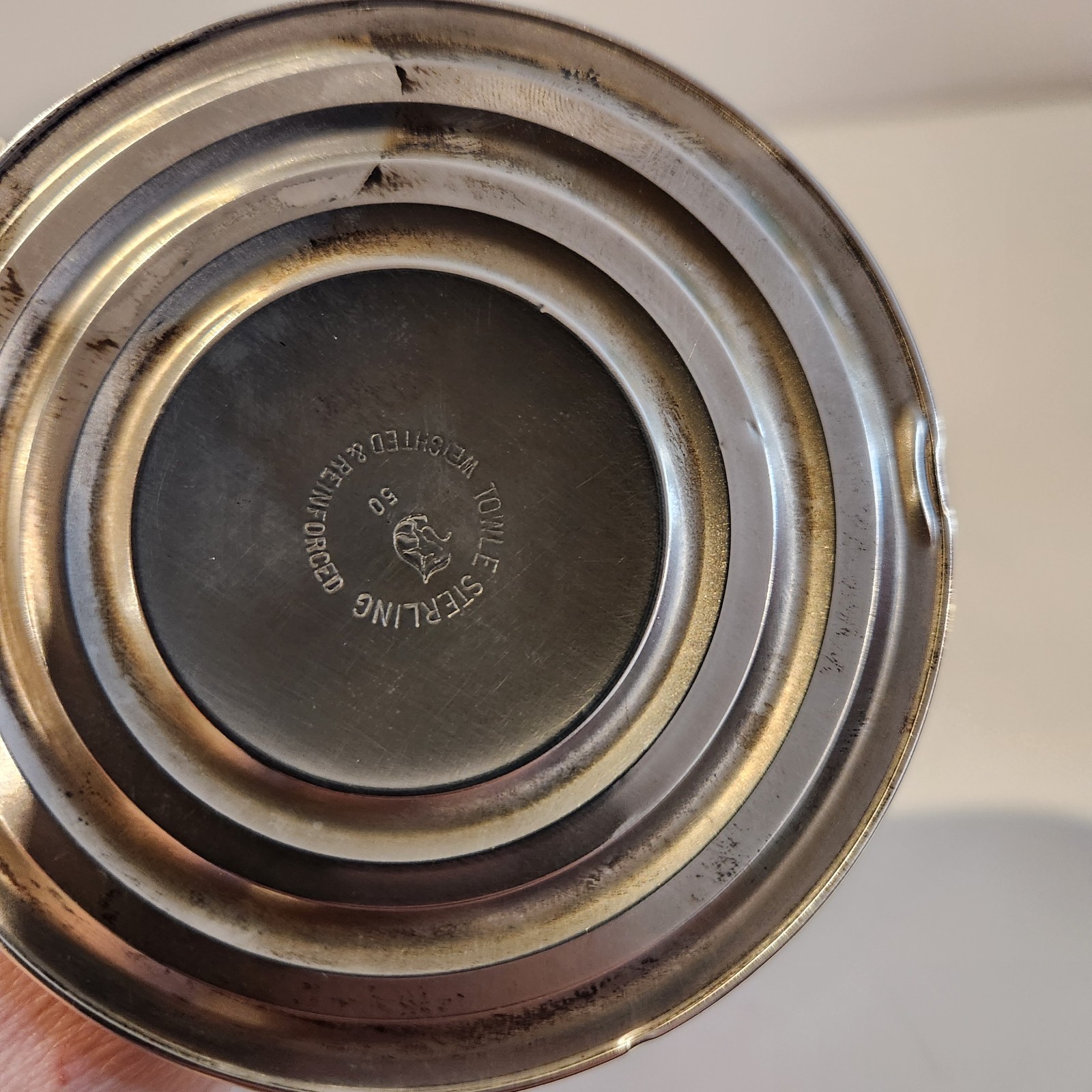 Pair of Towle Sterling Silver #50 Weighted & Reinforced Candlestick Holders