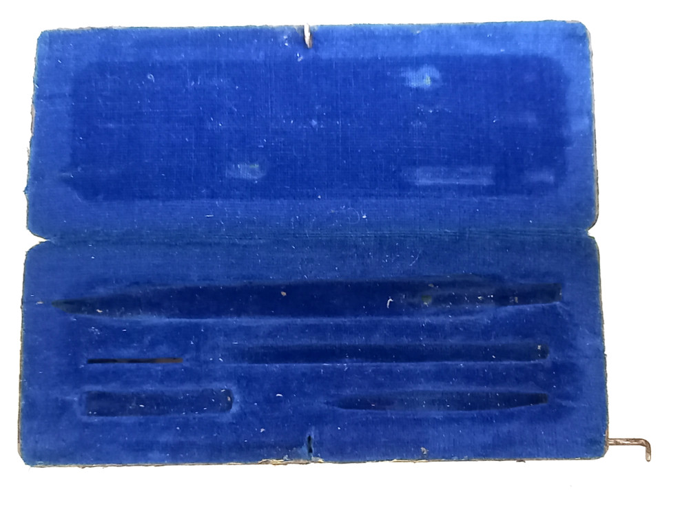 Vintage Technical Drawing Instruments Complete Five Piece Set in Original Case