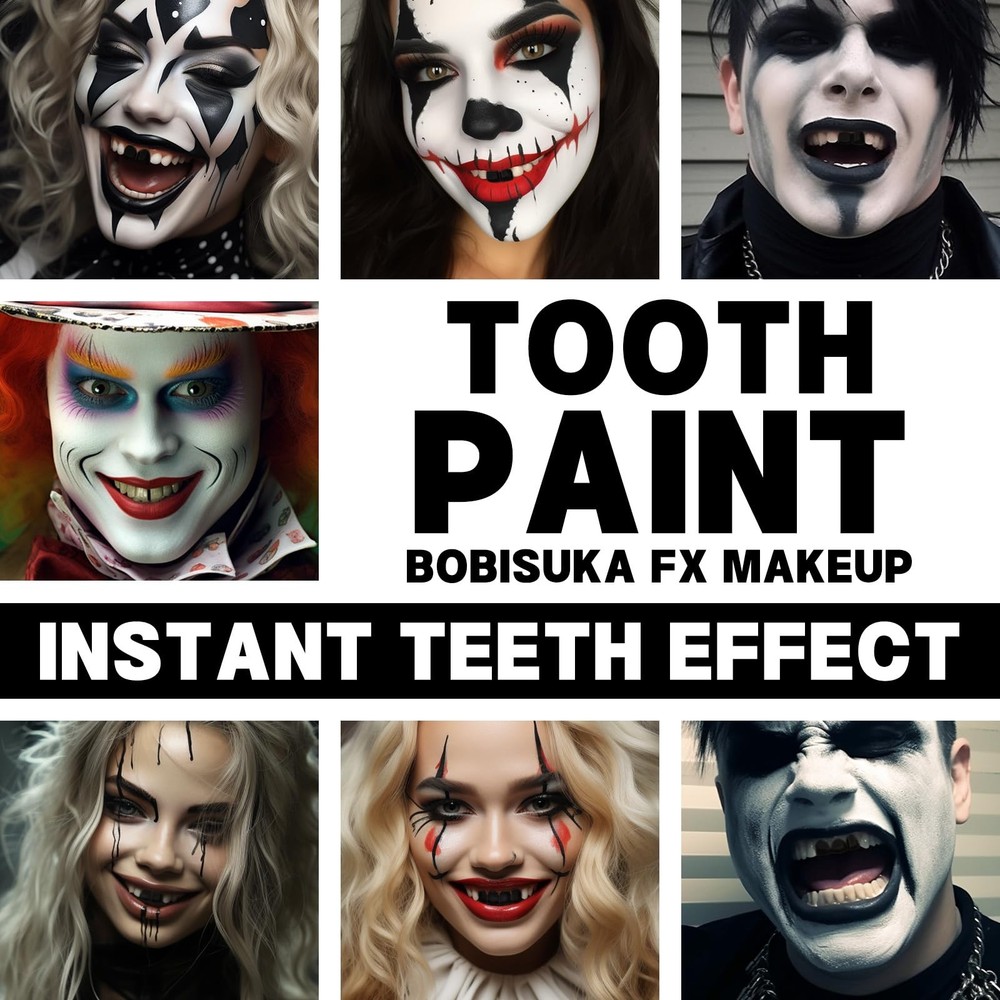 Black Tooth Paint, Professional Black Out Teeth Makeup Solution - Safe, Quick...