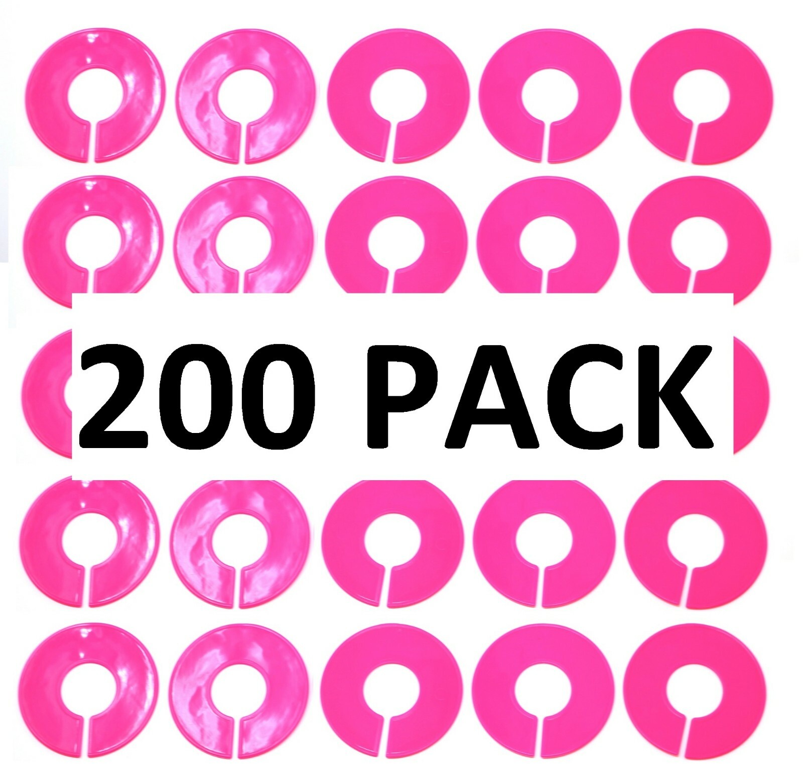 Pink Round Plastic Blank Rack Size Dividers - Multi-pack