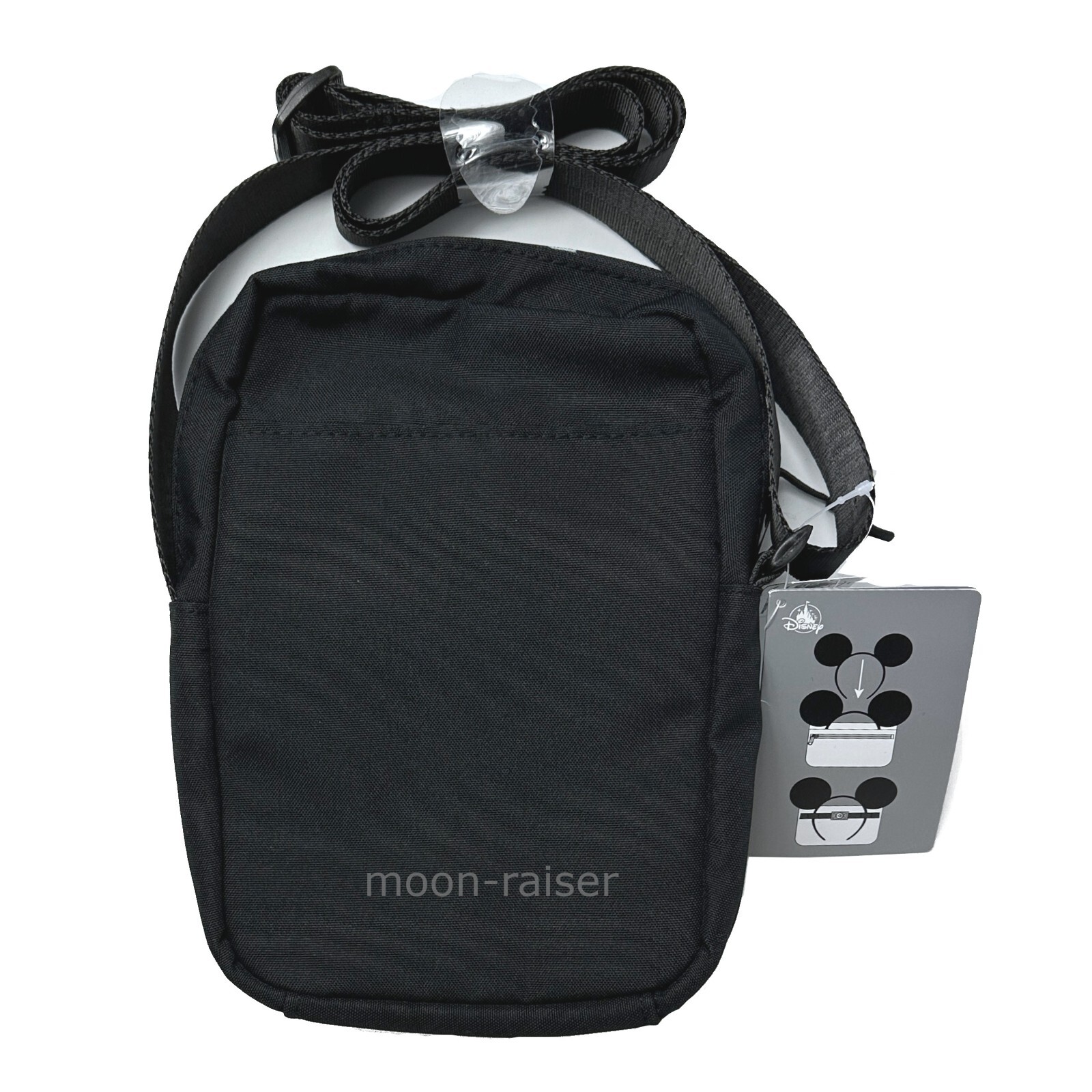 Disney Parks Walt Disney World Logo Crossbody Bag Black Cell Phone Camera Bag