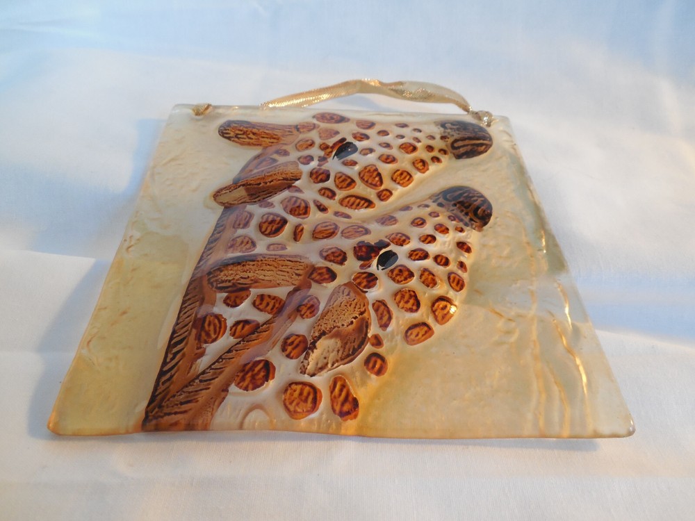 Glass Giraffe wall plaque suncatcher