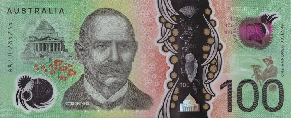 AUSTRALIA 100 DOLLARS 2020 P-66b POLYMER UNC prefix "AA"