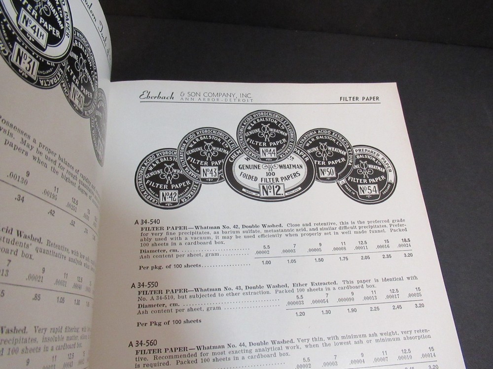 Eberbach Ann Arbor Laboratory Apparatus Catalog E 41 1941