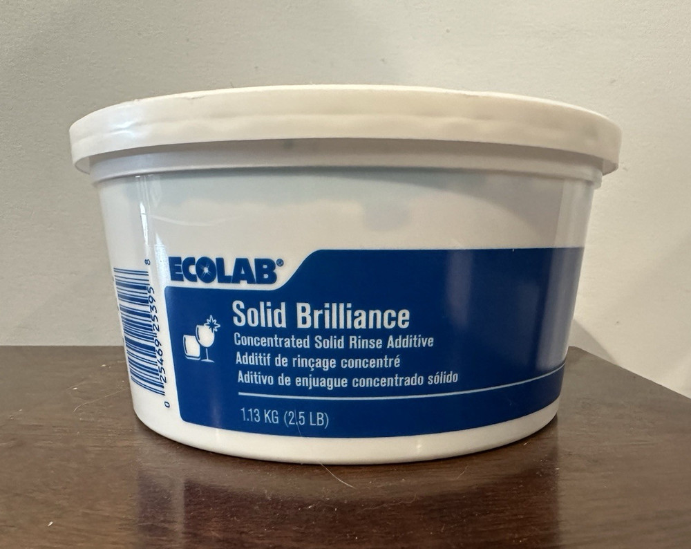 Ecolab Solid Brilliance Concentrated Solid Rinse Additive 6125395