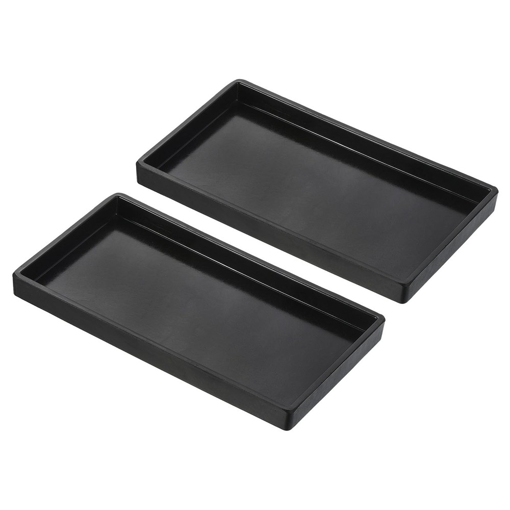 9x5 Fast Food Tray, 2 Pack Plastic Reusable Multi-Purpose Rectangle Serving T...