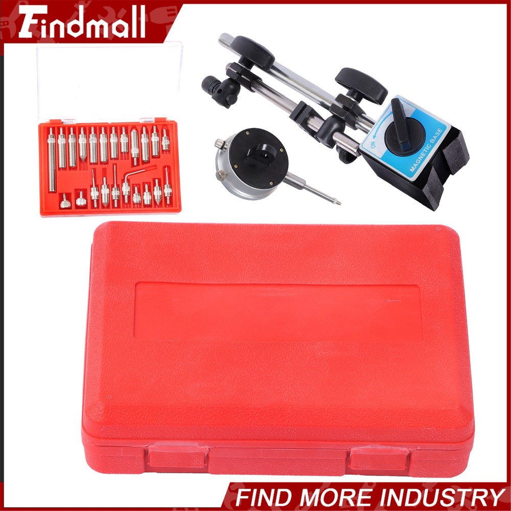 Findmall Dial Indicator, Magnetic Base & Point Precision Inspection Set