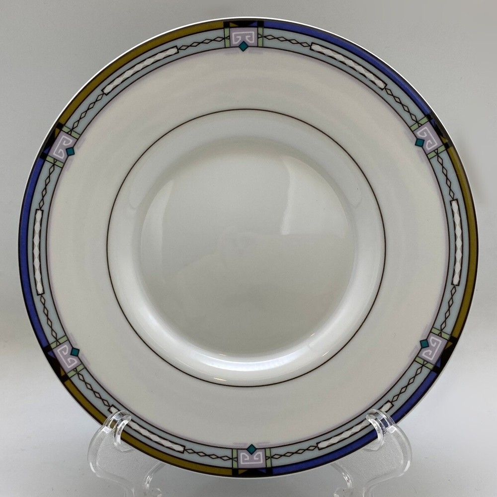 Christopher Stuart Tahoe Saucer (s) Y02344 Art Deco Border