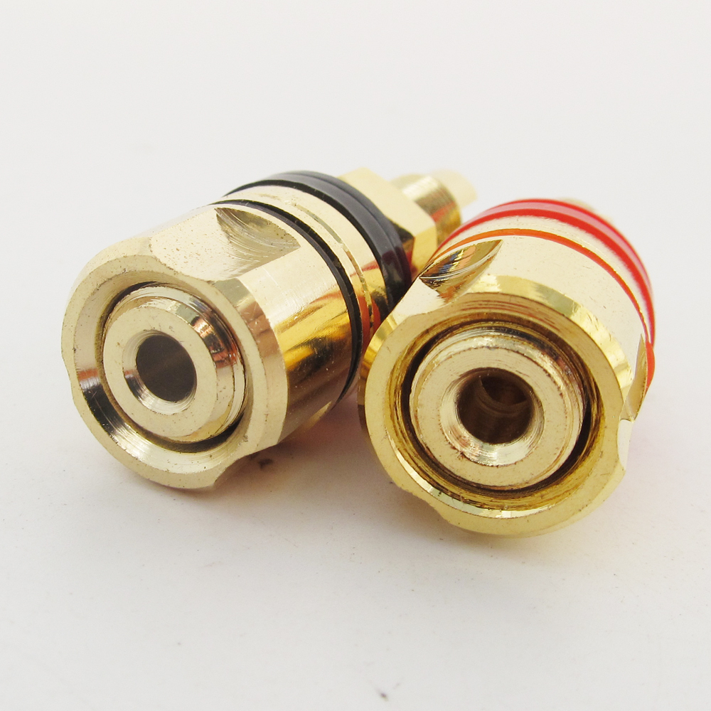 4pcs High Quality Gold Plated Copper Amplifier Speaker Terminal Binding Post