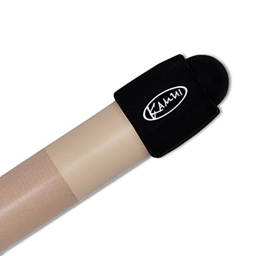 Billiard Cue Tip Protector 2-Pack Leather Burnisher (Black)