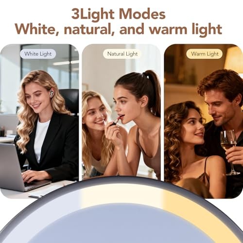 Vanity Mirror with Lights,360 Magnifying mirror with Light 10X,3 Light