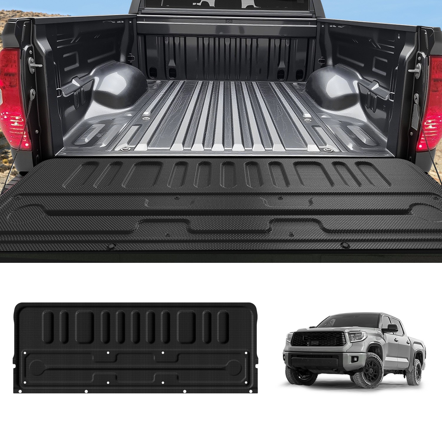 Tailgate Liner for Toyota Tundra 2007-2021 Truck Tailgate Pad Mat All Weather
