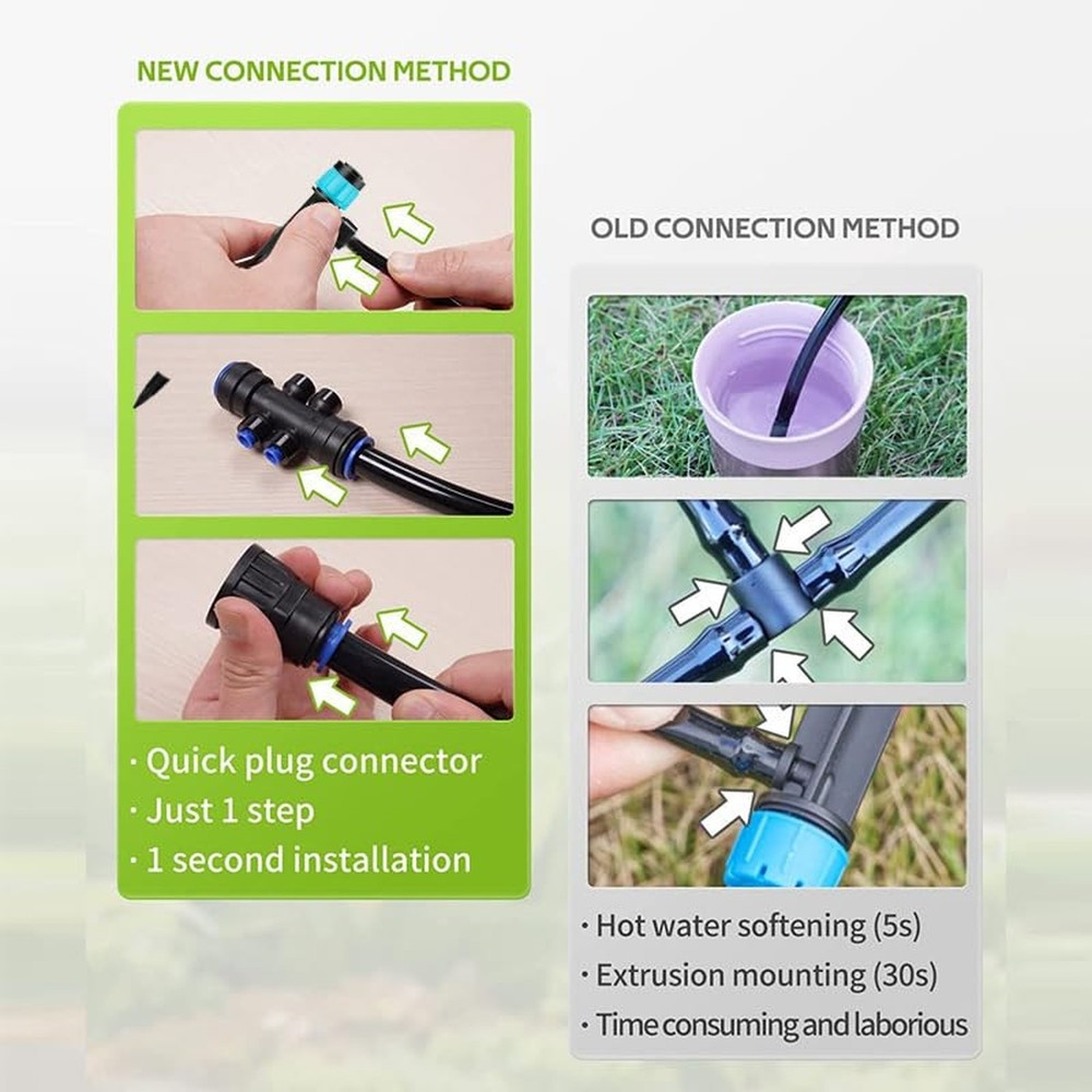 Quick-Connect Automatic Drip Irrigation System Kit – 230FT Garden Watering