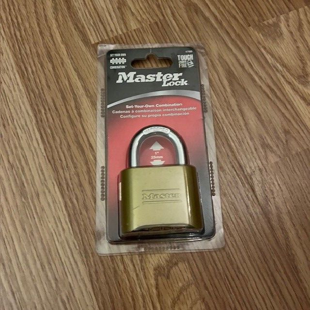 Master Lock 175D Combination Padlock 2" inch Wide.  Resettable Combo
