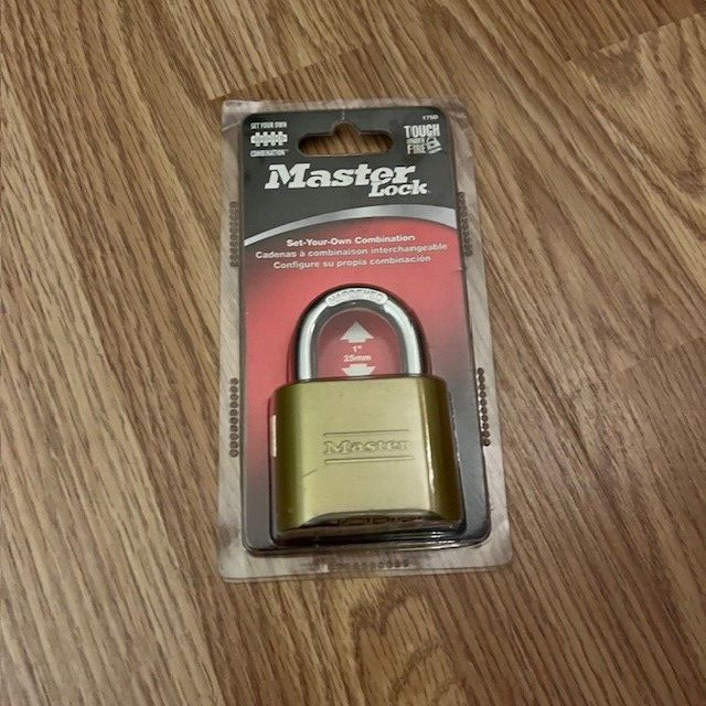 Master Lock 175D Combination Padlock 2" inch Wide. Resettable Combo