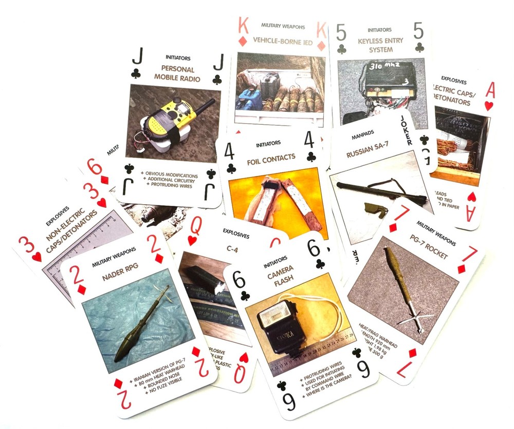 Danger IED Playing Cards
